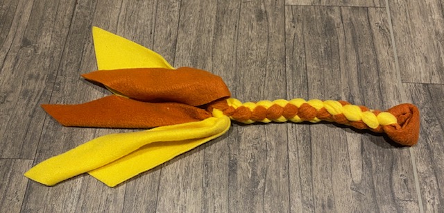 Spare Fleece Lure for Flirt Pole (Orange & yellow)